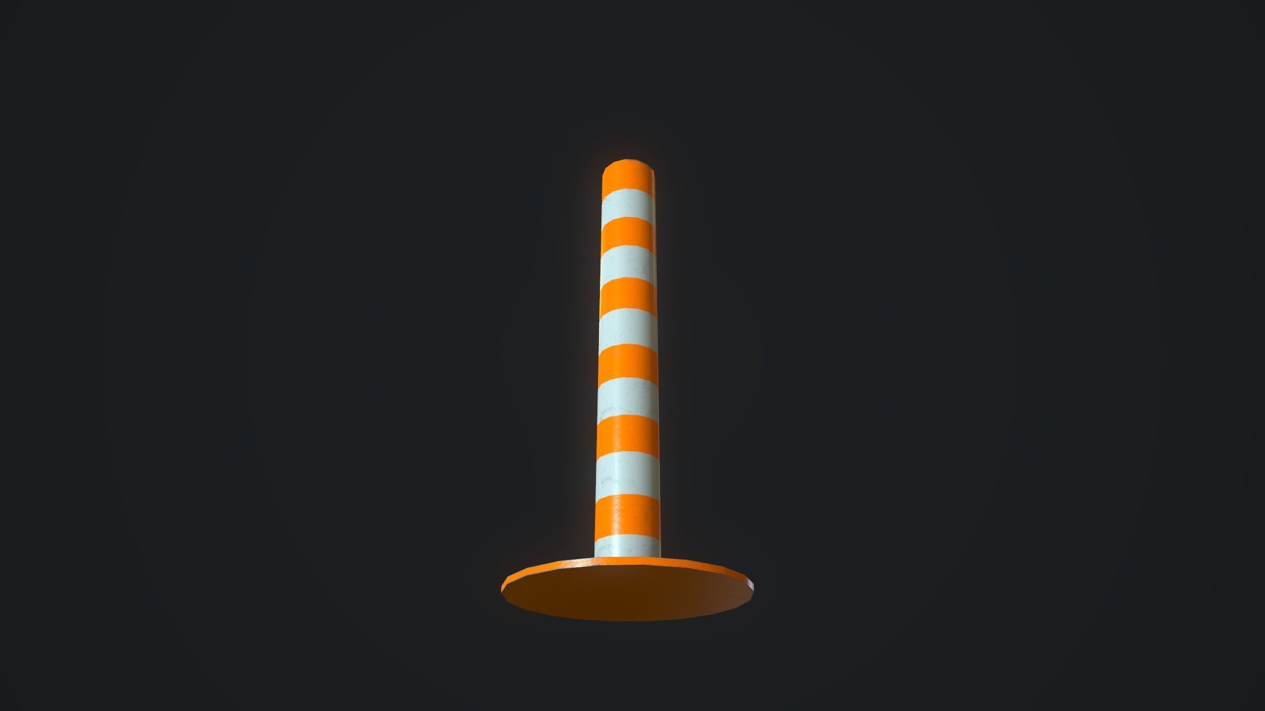 Traffic Barrier Low-poly 3D model_13
