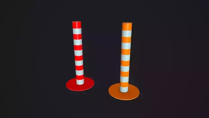 Traffic Barrier Low-poly 3D model