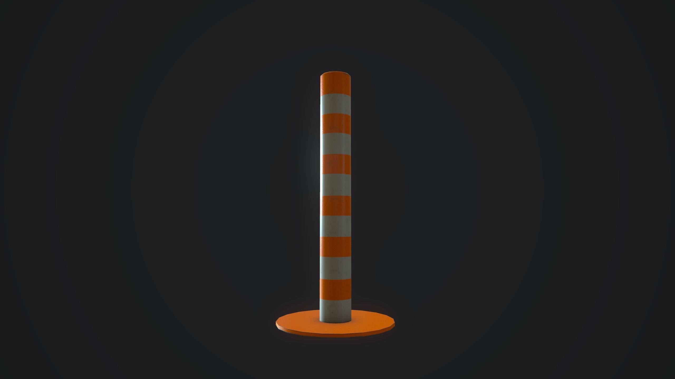Traffic Barrier Low-poly 3D model_11