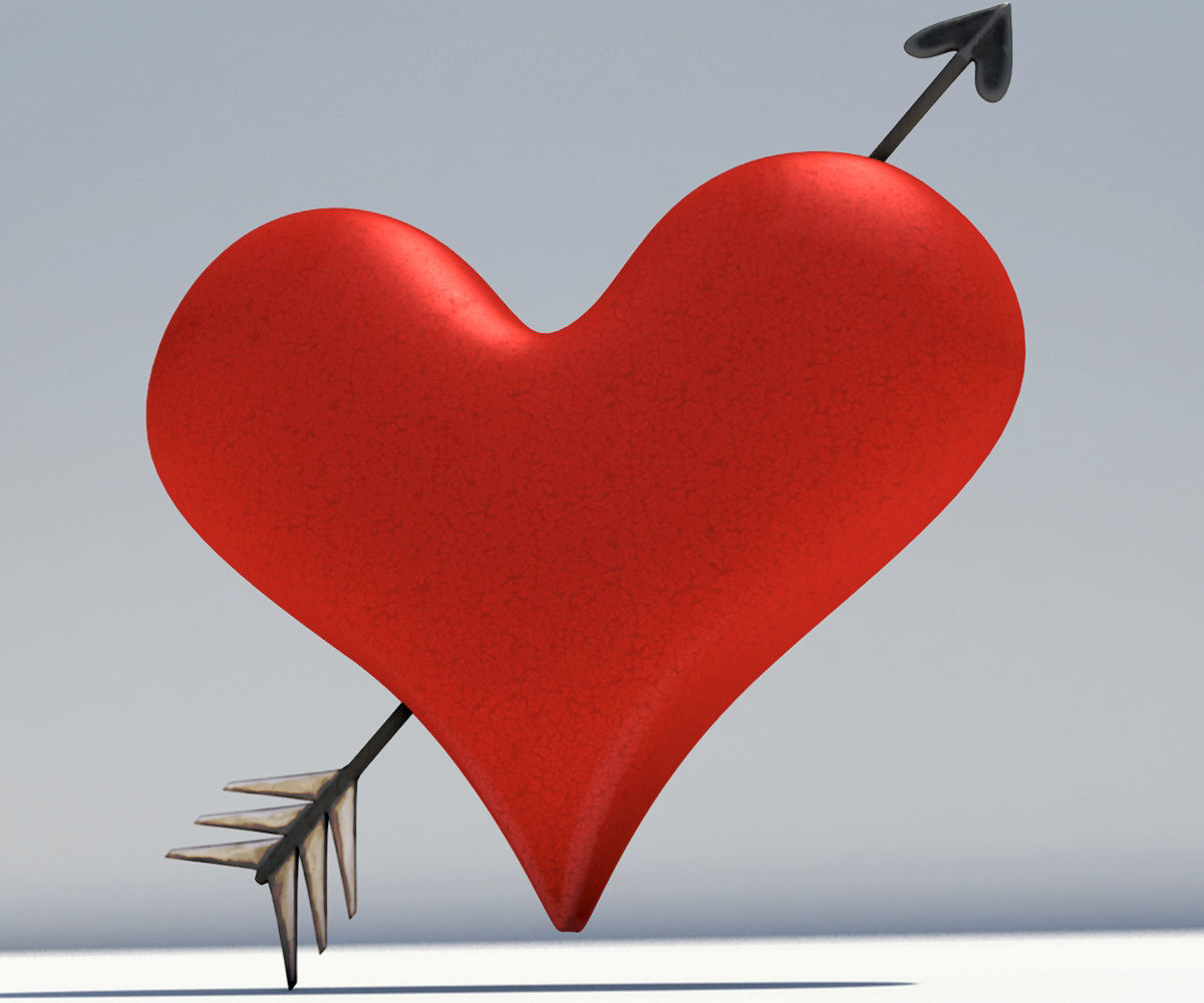 Pierced Heart 3D model_3