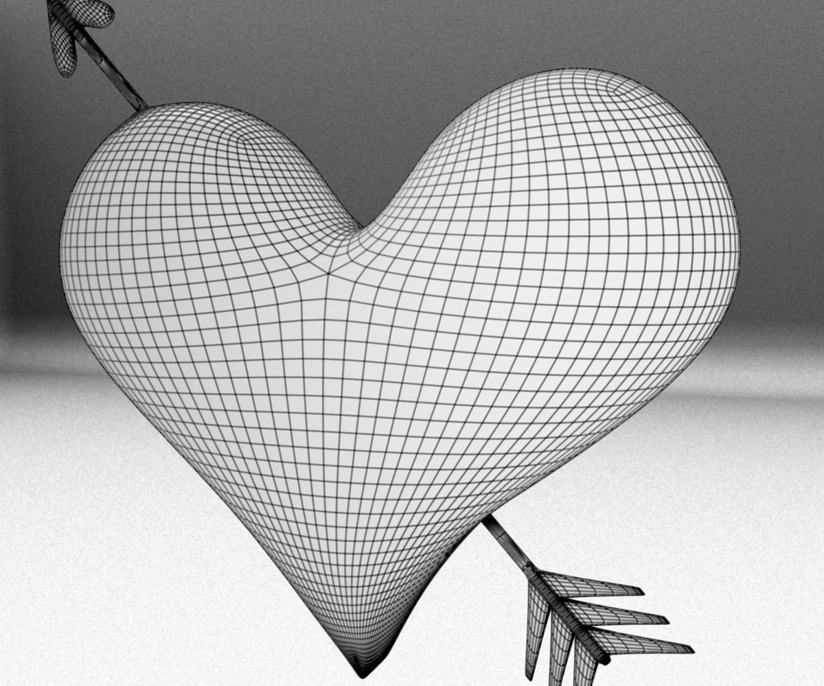 Pierced Heart 3D model_10