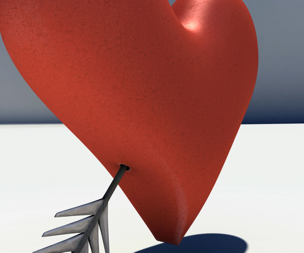 Pierced Heart 3D model_2