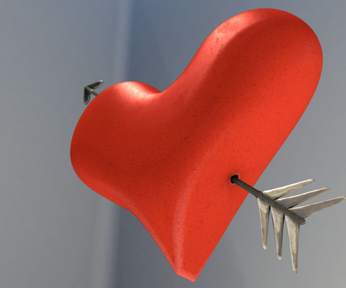 Pierced Heart 3D model_6