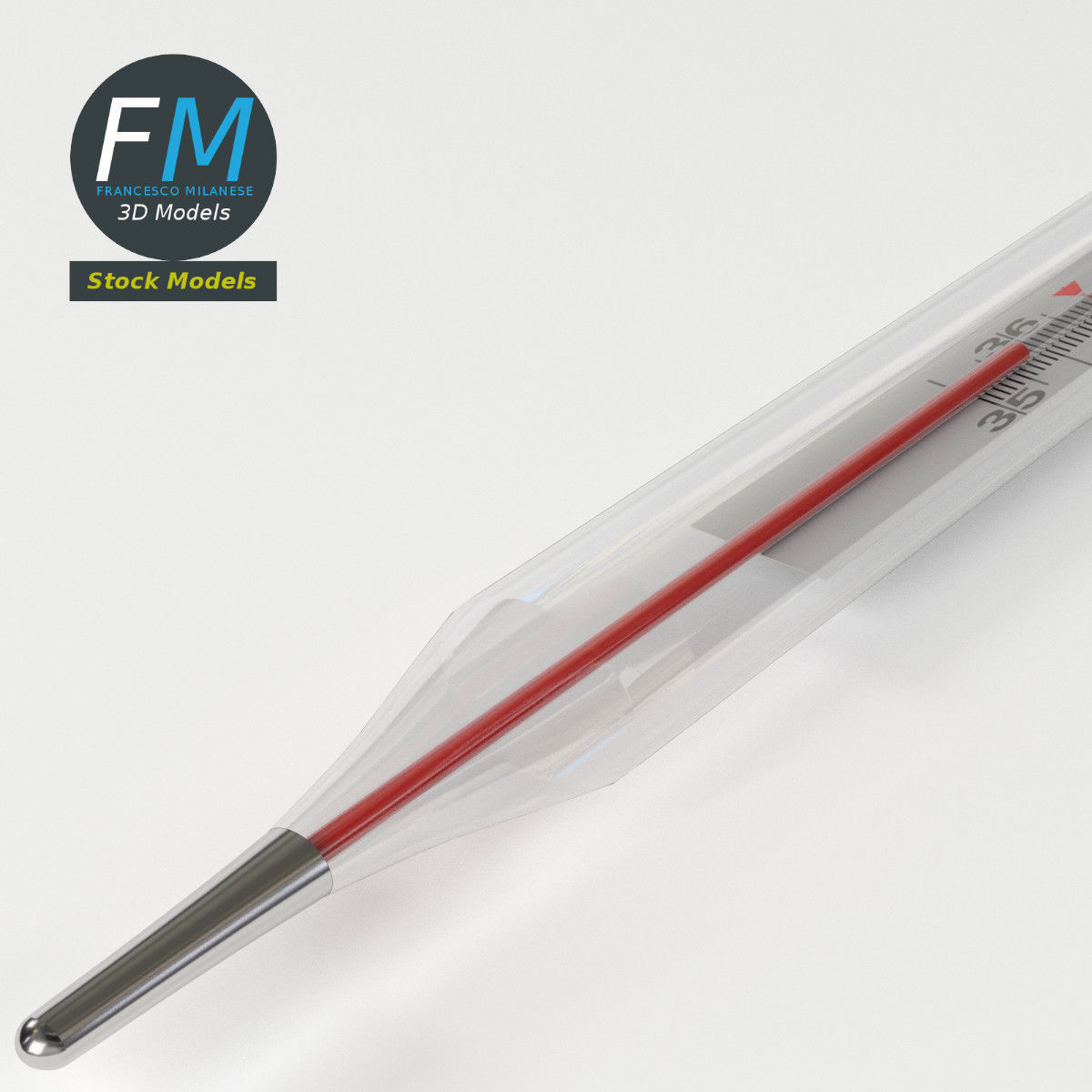 Clinical thermometer 3D model_5