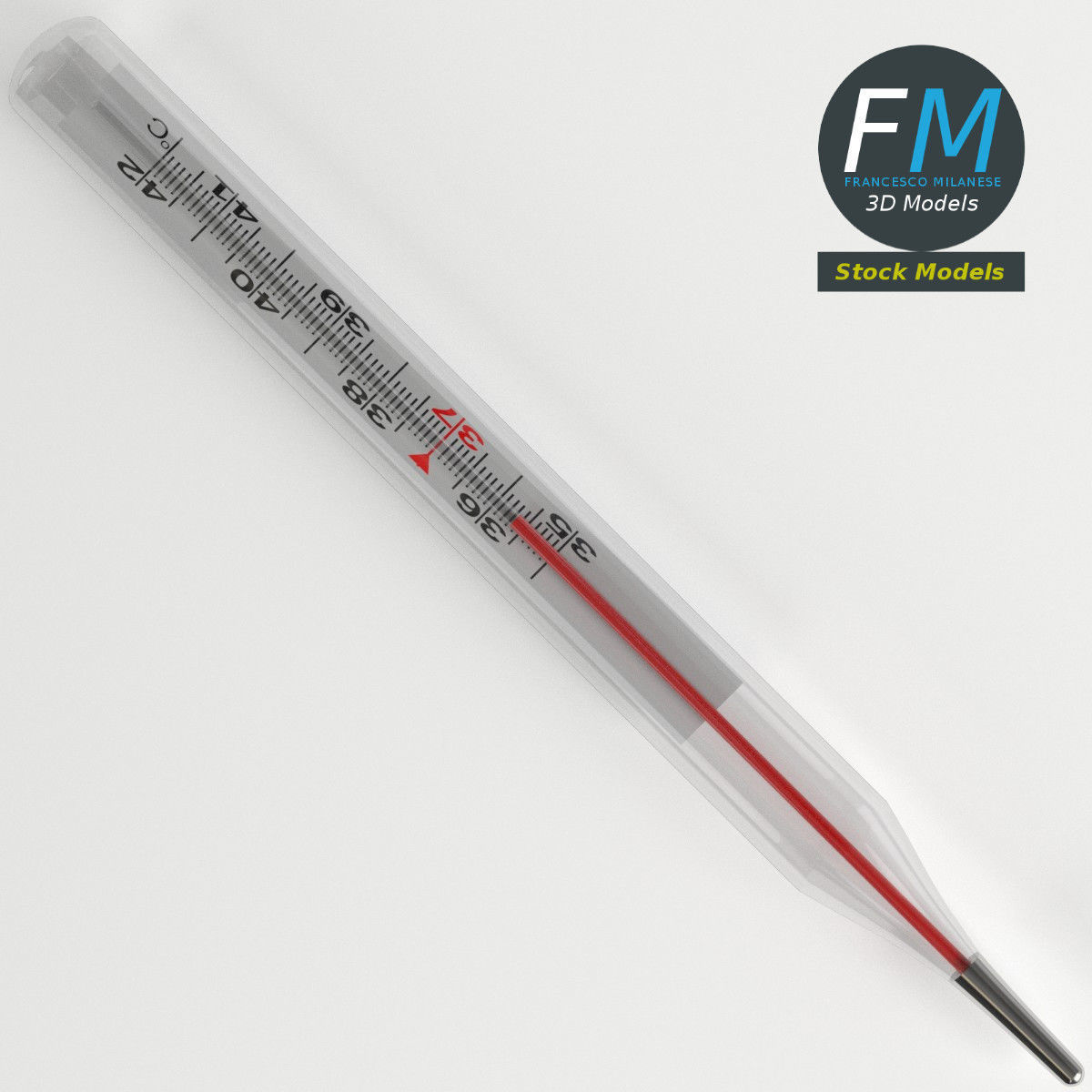 Clinical thermometer 3D model_6