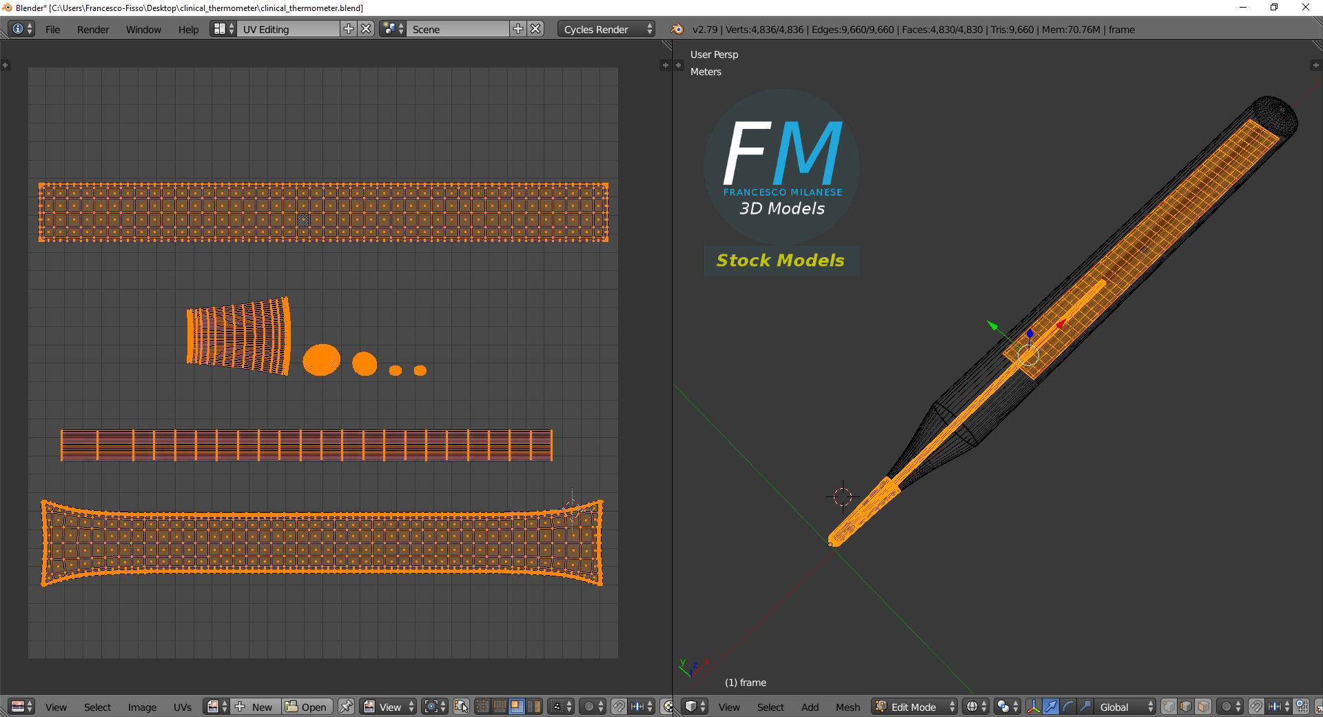 Clinical thermometer 3D model_10