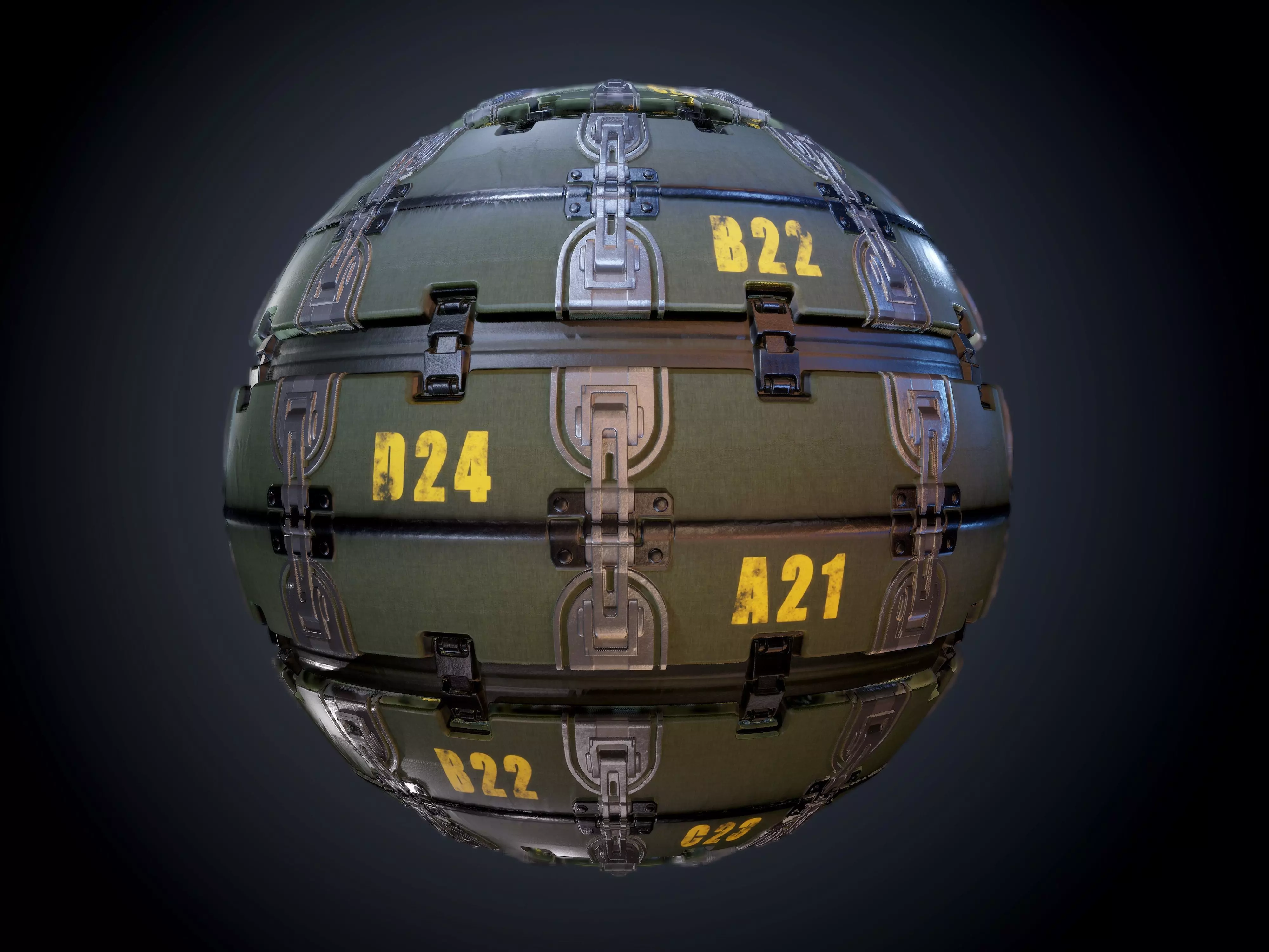 Sci-Fi Military Seamless PBR Texture 07 Texture