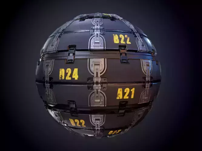 Sci-Fi Military Seamless PBR Texture 08 Texture