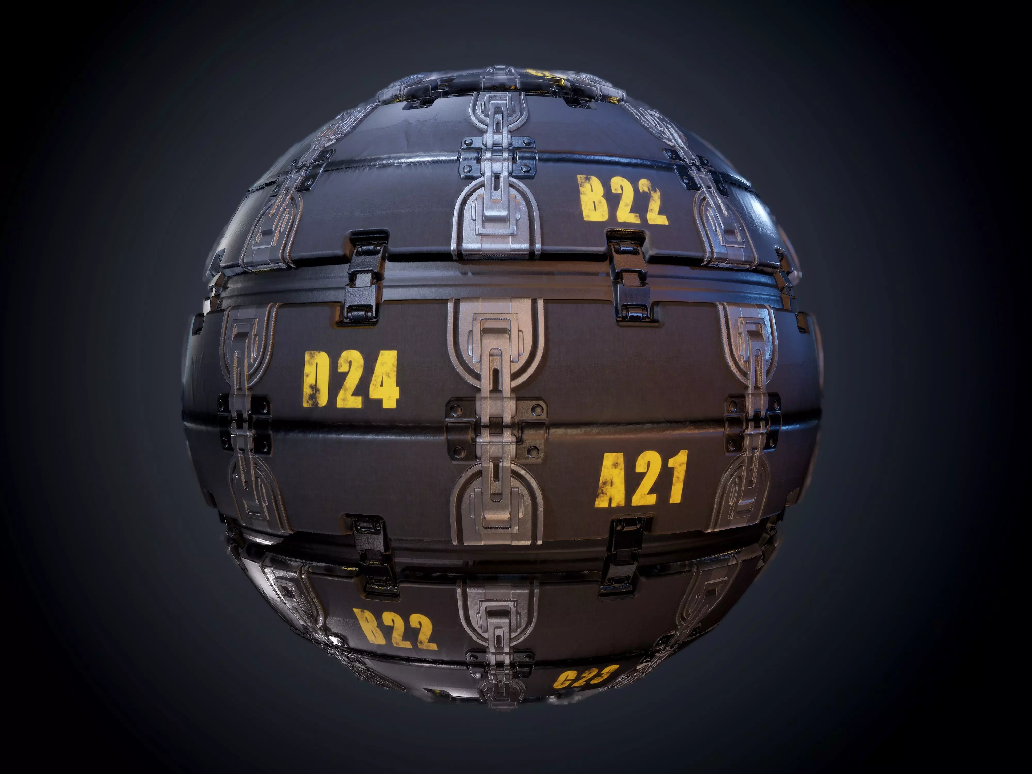 Sci-Fi Military Seamless PBR Texture 08 Texture