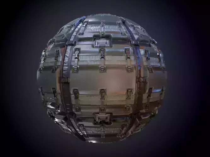 Sci-Fi Military Seamless PBR Texture 09 Texture