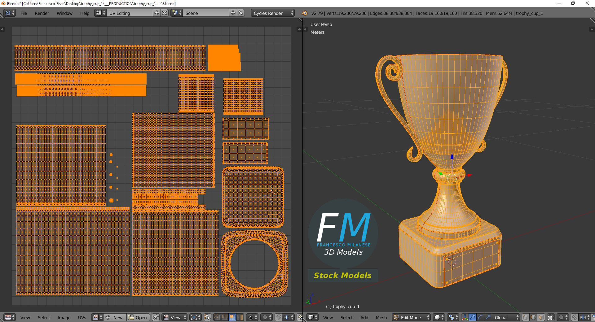 Trophy cup 1 3D model_10