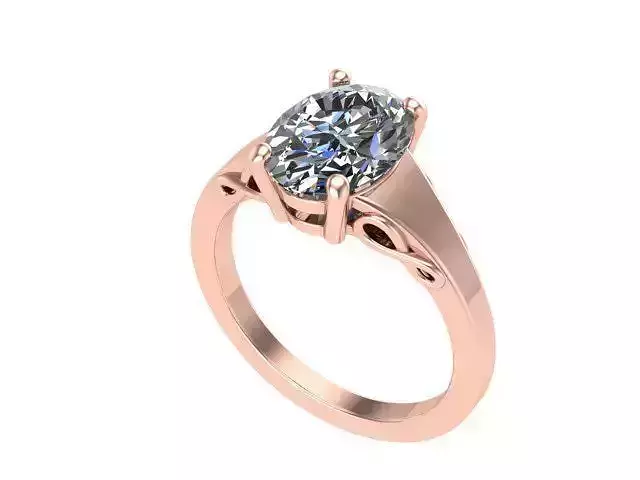 Oval Infinity Side Scroll Ring