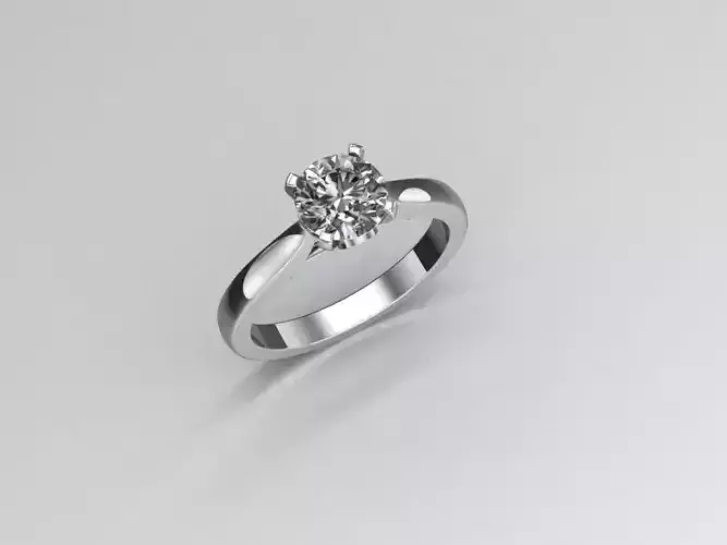 Solitaire Engagement Ring 18Ct White Gold
