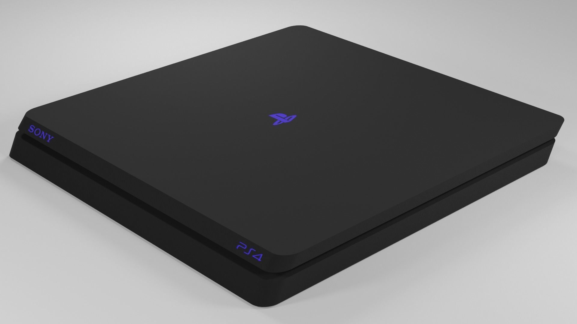 Sony Playstation 4 Slim Low Poly Free 3D model Free low-poly 3D model_5