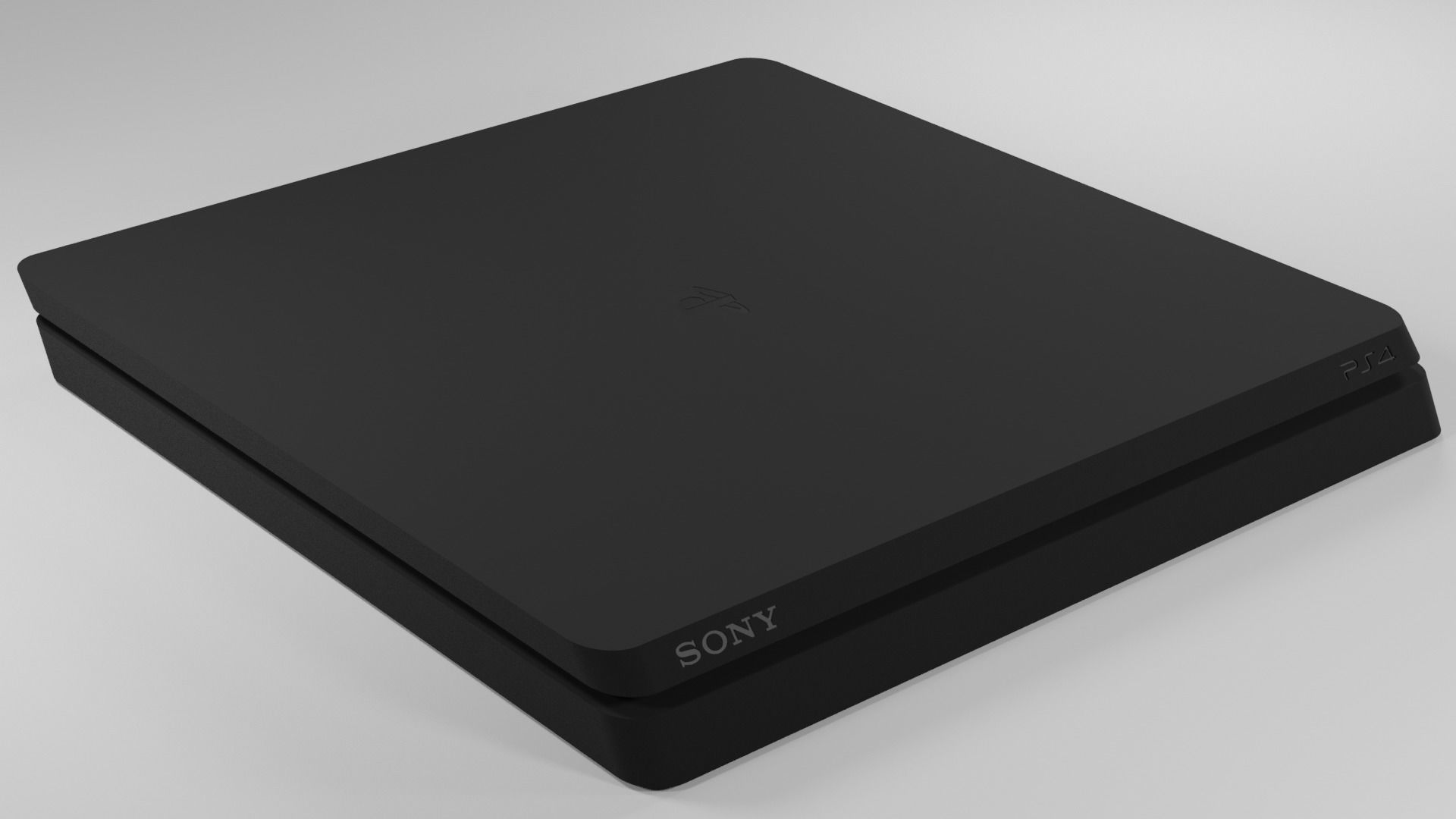 Sony Playstation 4 Slim Low Poly Free 3D model Free low-poly 3D model_2