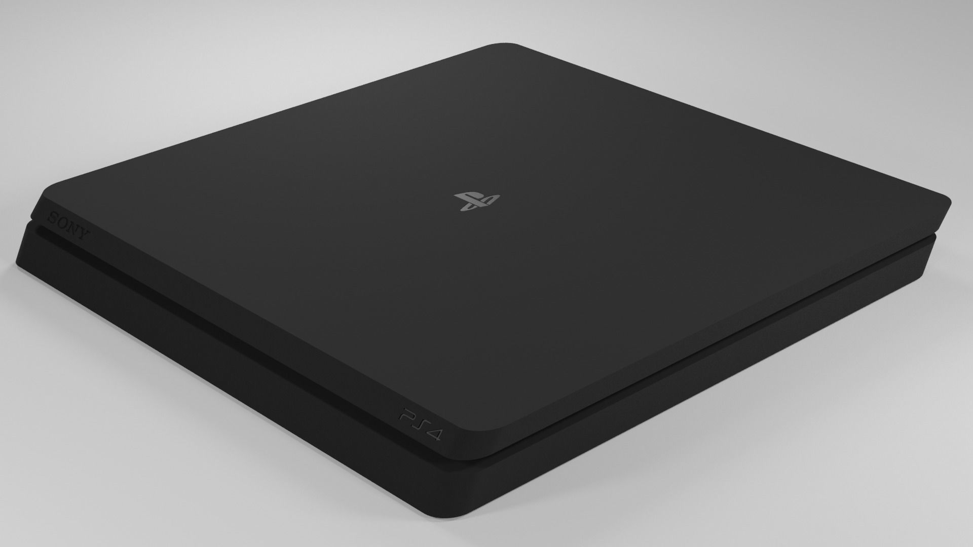 Sony Playstation 4 Slim Low Poly Free 3D model Free low-poly 3D model_1