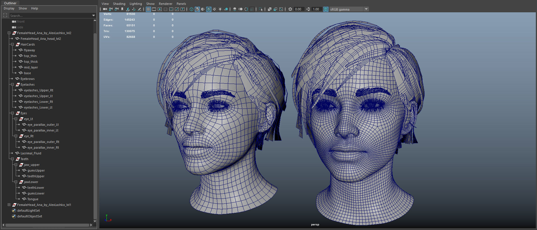 Female Head - Ana - Gen2  3D model_55
