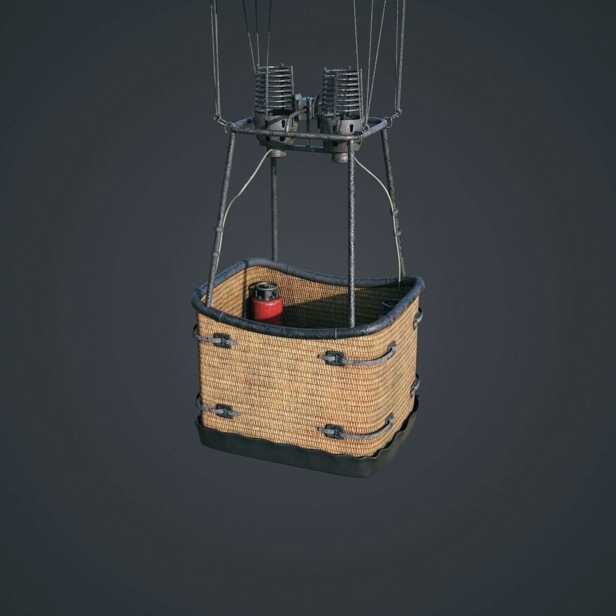Air Ballon Low-poly 3D model_1