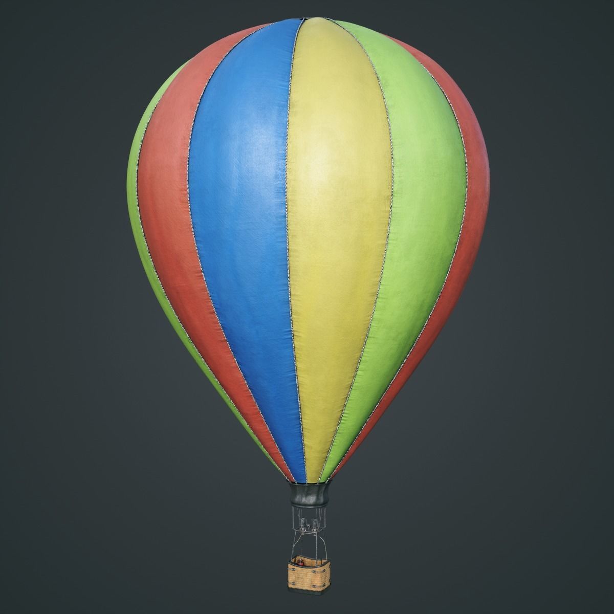 Air Ballon Low-poly 3D model_2