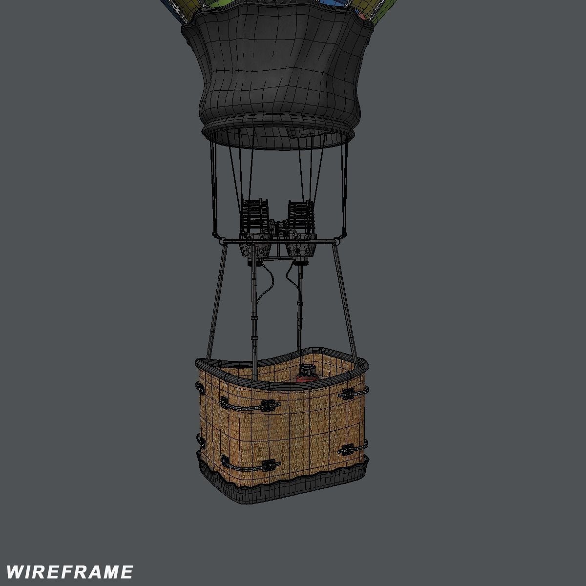 Air Ballon Low-poly 3D model_6