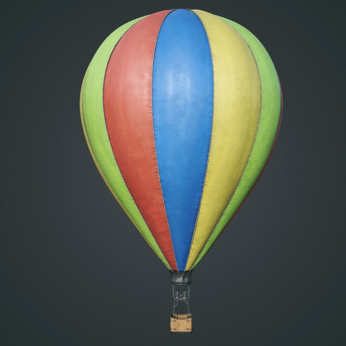 Air Ballon Low-poly 3D model_4