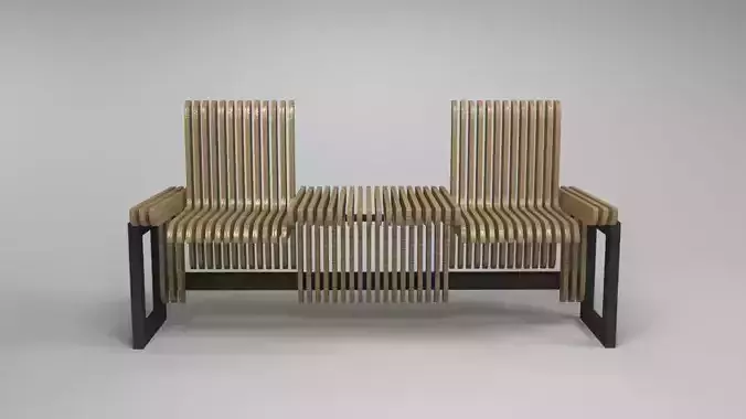 design bench transformer Low-poly 3D model