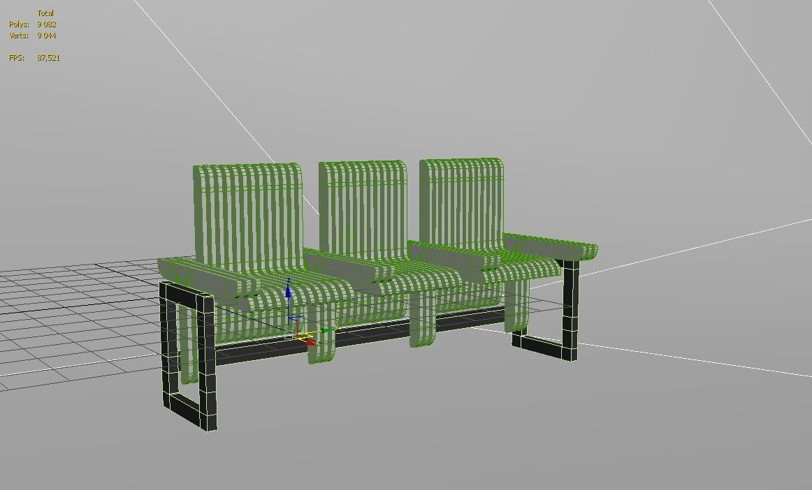 design bench transformer Low-poly 3D model_2