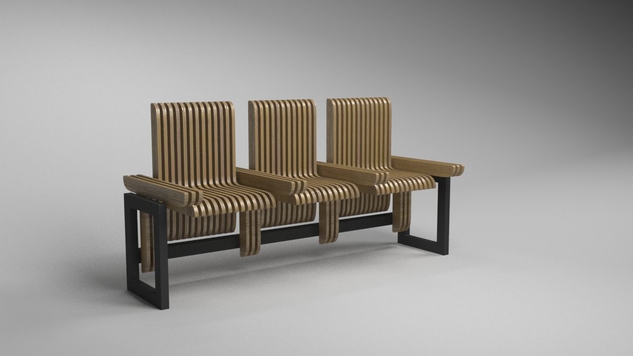 design bench transformer Low-poly 3D model_3