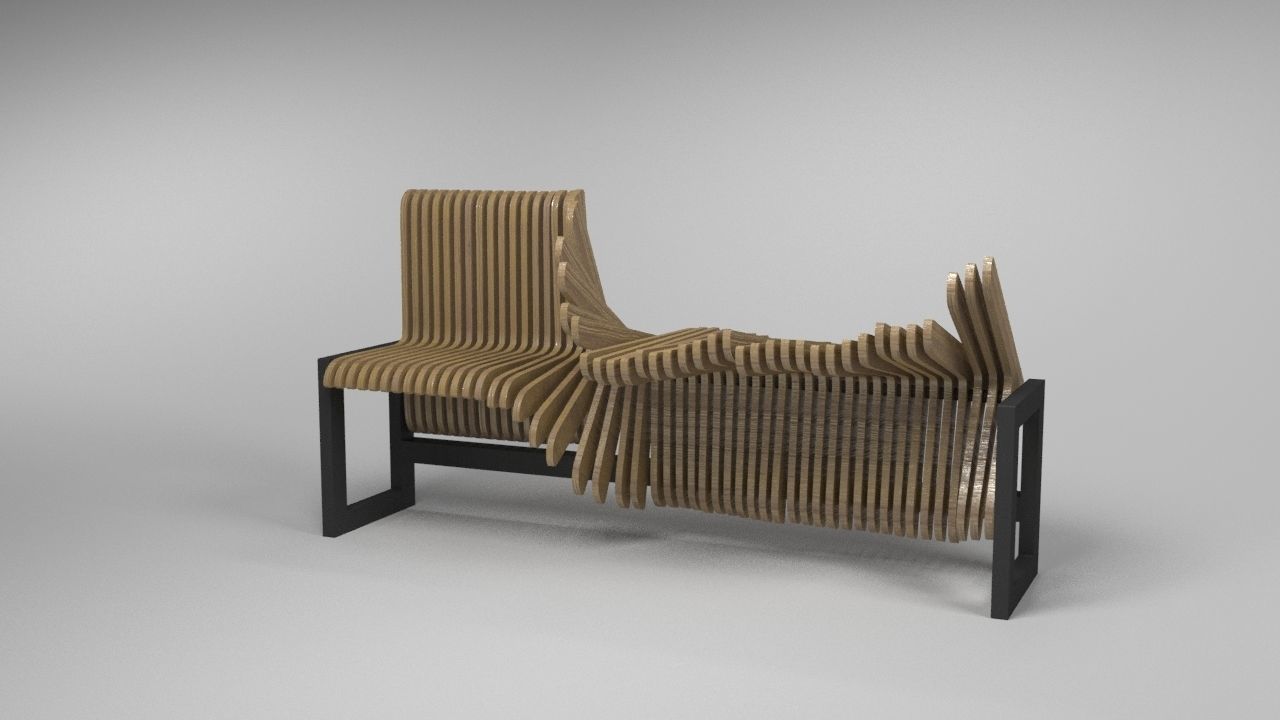 design bench transformer Low-poly 3D model_6