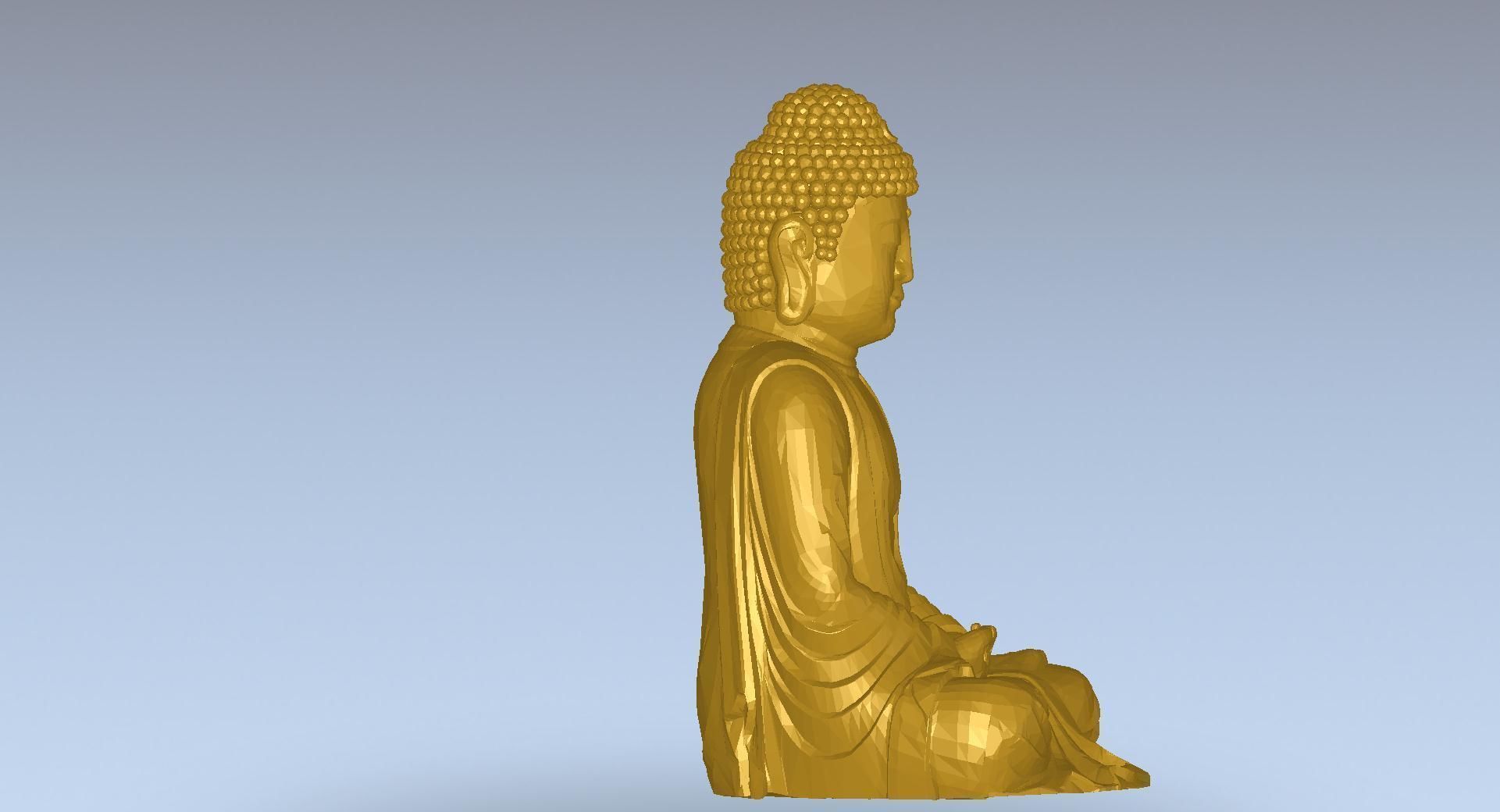 BUDDHA MODEL gold statue 3D print model_1