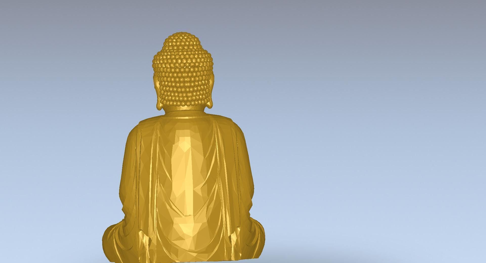 BUDDHA MODEL gold statue 3D print model_3