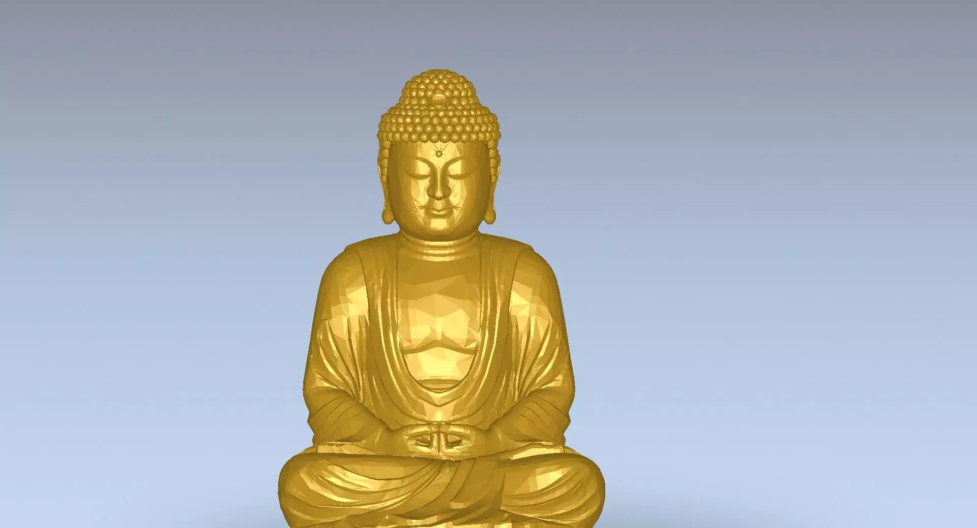 BUDDHA MODEL gold statue 3D print model_0