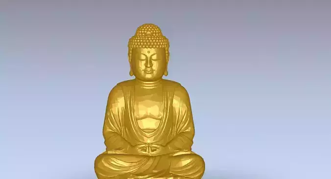BUDDHA MODEL gold statue 3D print model