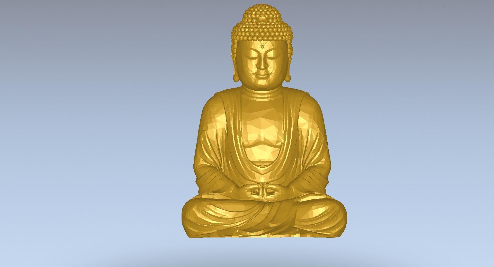 BUDDHA MODEL gold statue 3D print model_2