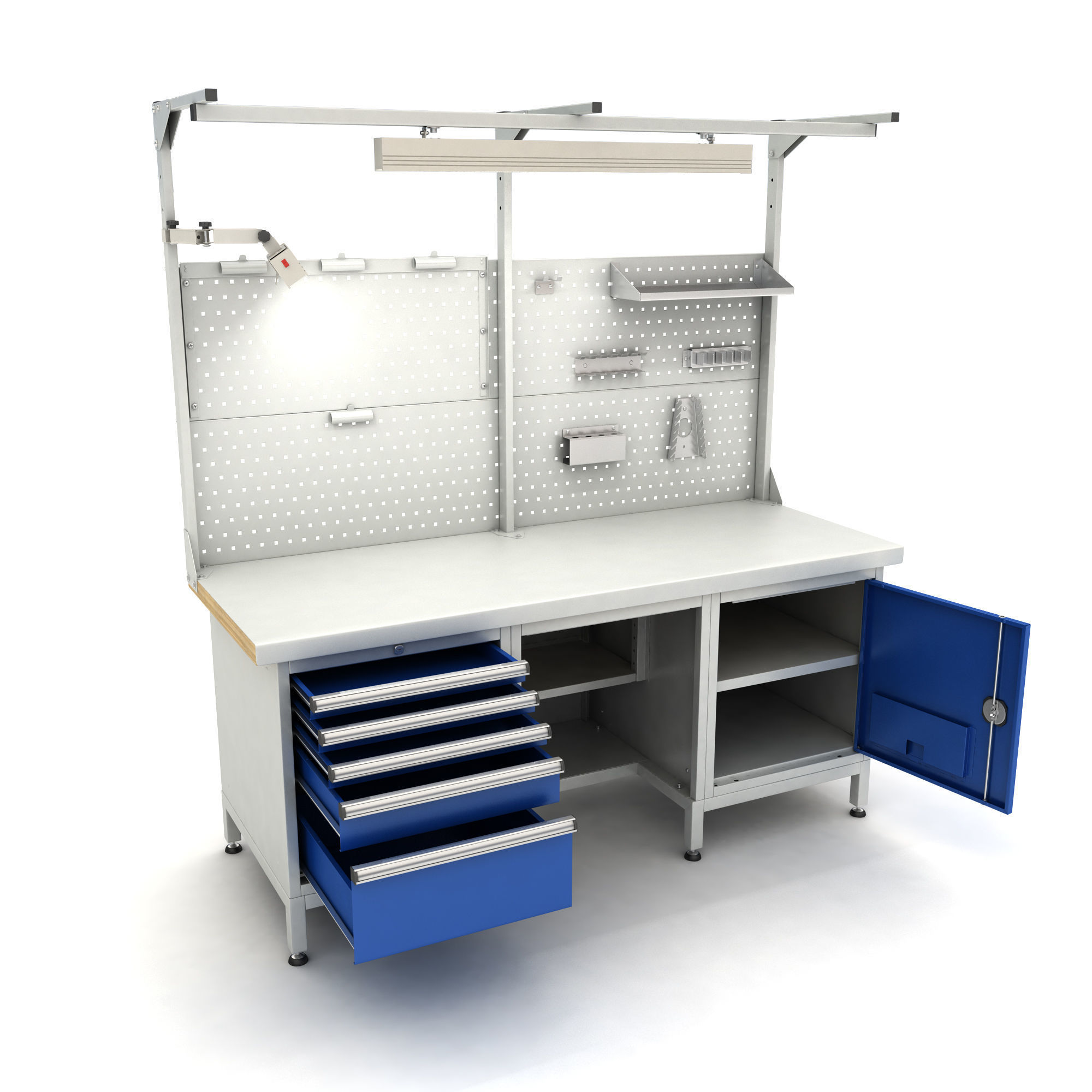 adjustable workbench d5t 1900x720x2055 3D model_7