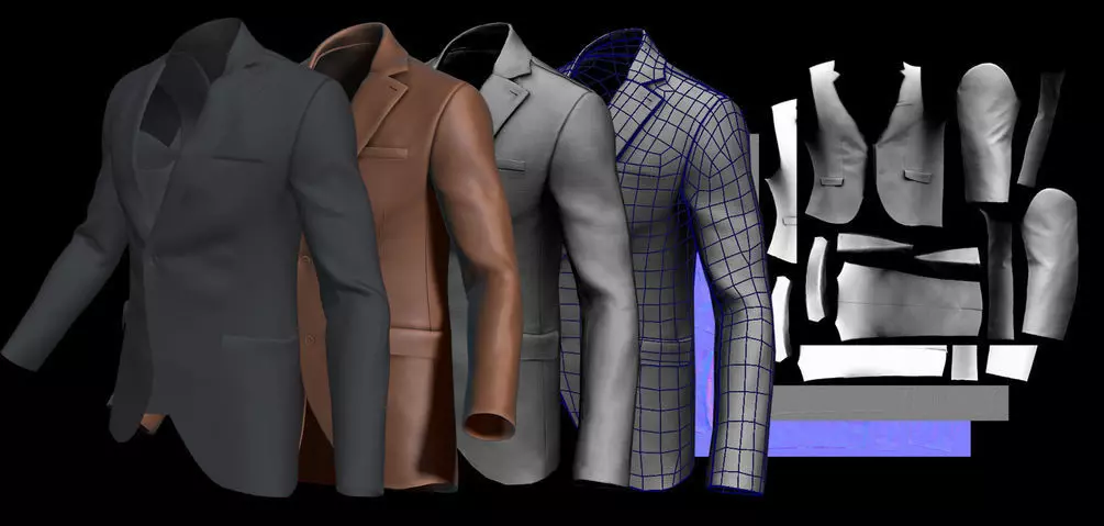 Suit for Marvelous Designer Video and File 3D model_0