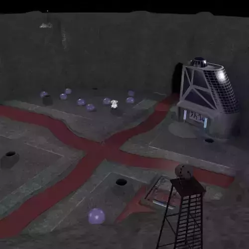 Space City in a Crater 3D model