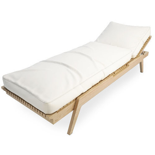 Wooden Deck Chair Synthesis 3D model