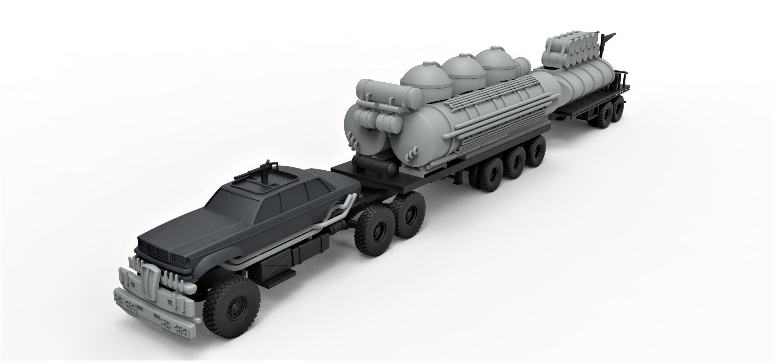 People eater truck from Mad Max 4 Scale 1 to 43 3D print model_3