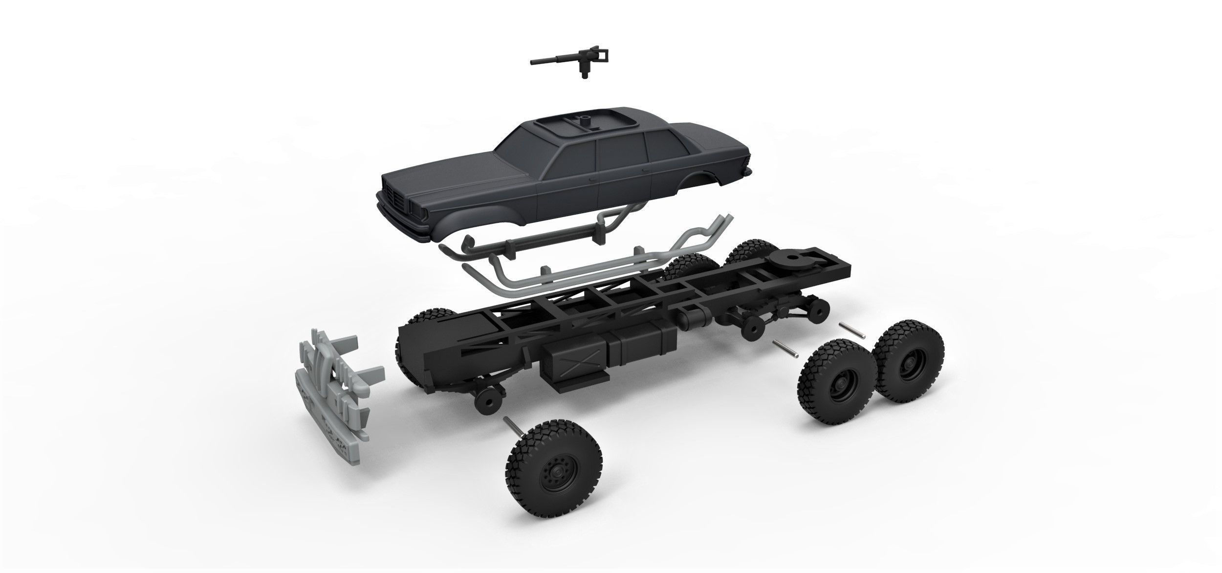 People eater truck from Mad Max 4 Scale 1 to 43 3D print model_17