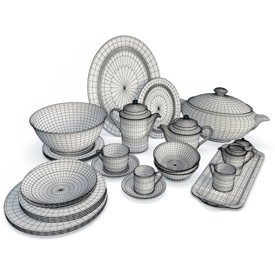 Ceramic Dinnerware 3D model_1