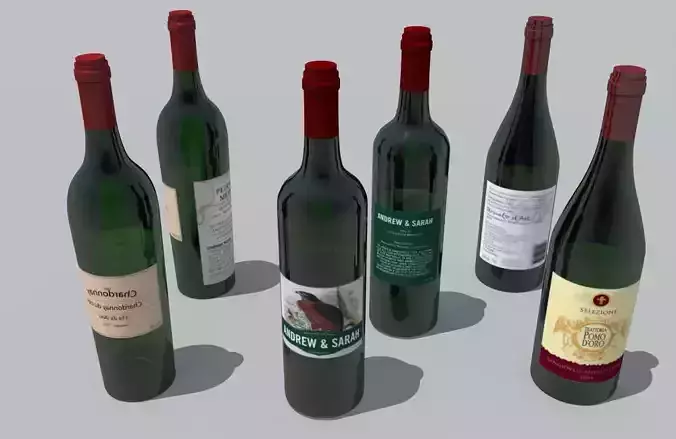 bottle group of wine bottles