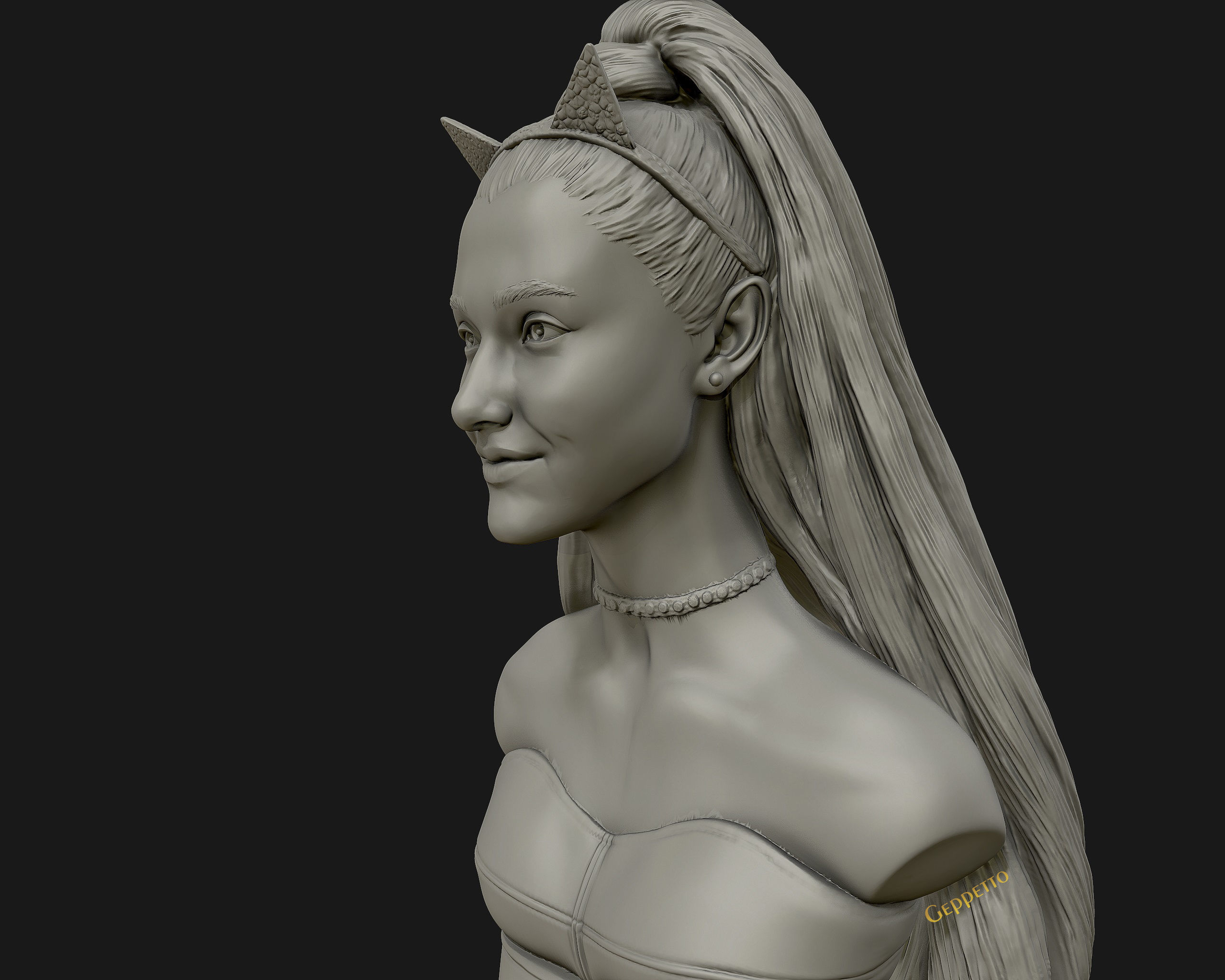 Ariana Grande sculpture Ready to 3D print 3D print model_9
