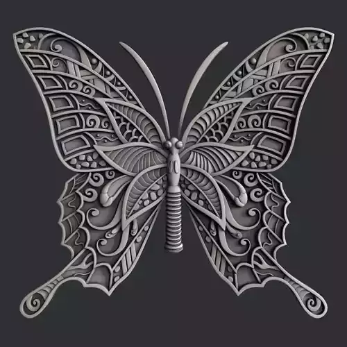 3d STL models for CNC router butterfly