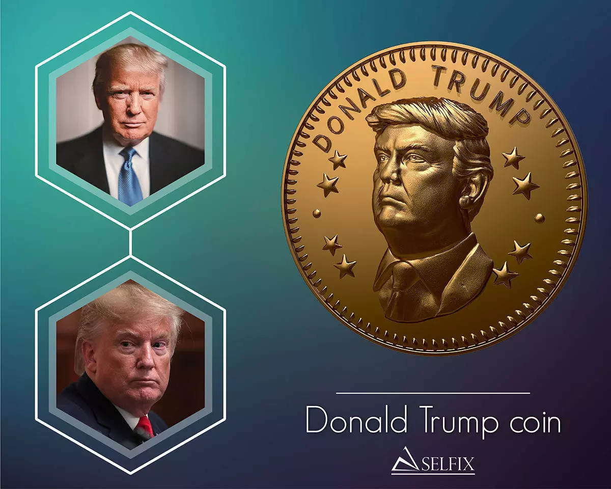 Donald Trump coin ready to 3D print 3D print model_0