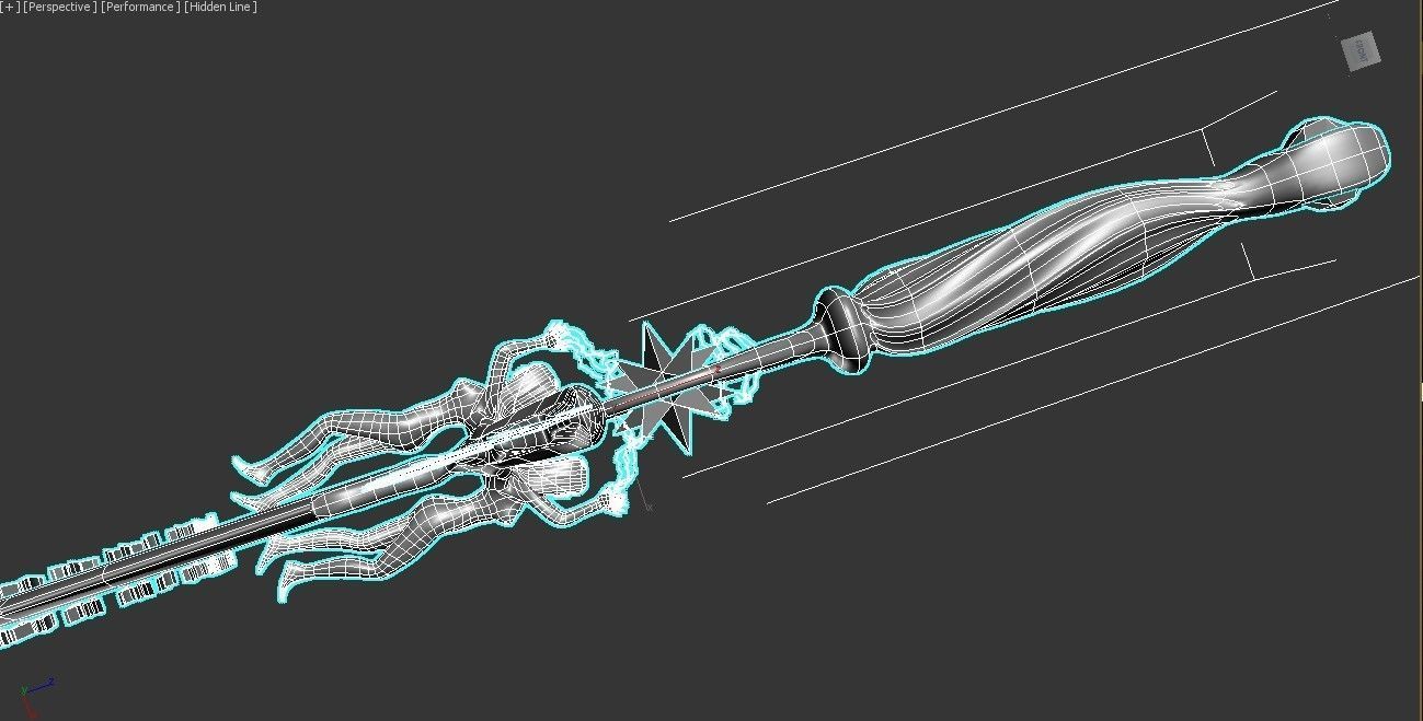 Angel sword Low-poly 3D model_9