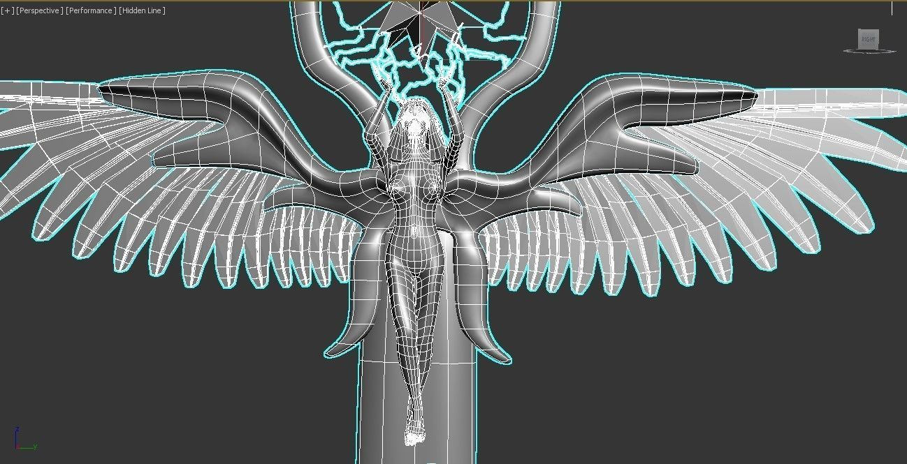 Angel sword Low-poly 3D model_7