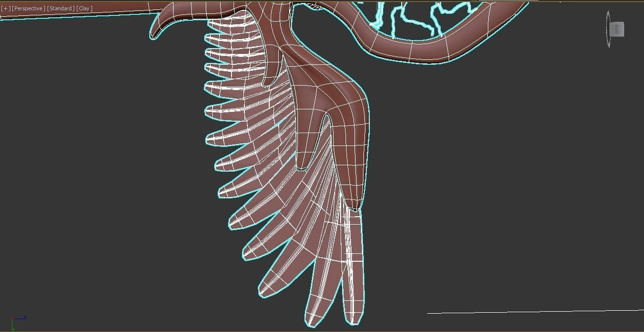 Angel sword Low-poly 3D model_6