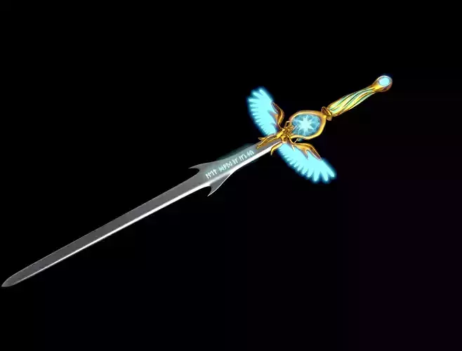 Angel sword Low-poly 3D model
