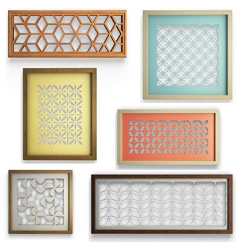 6 Openwork Wall Decoration 3D model